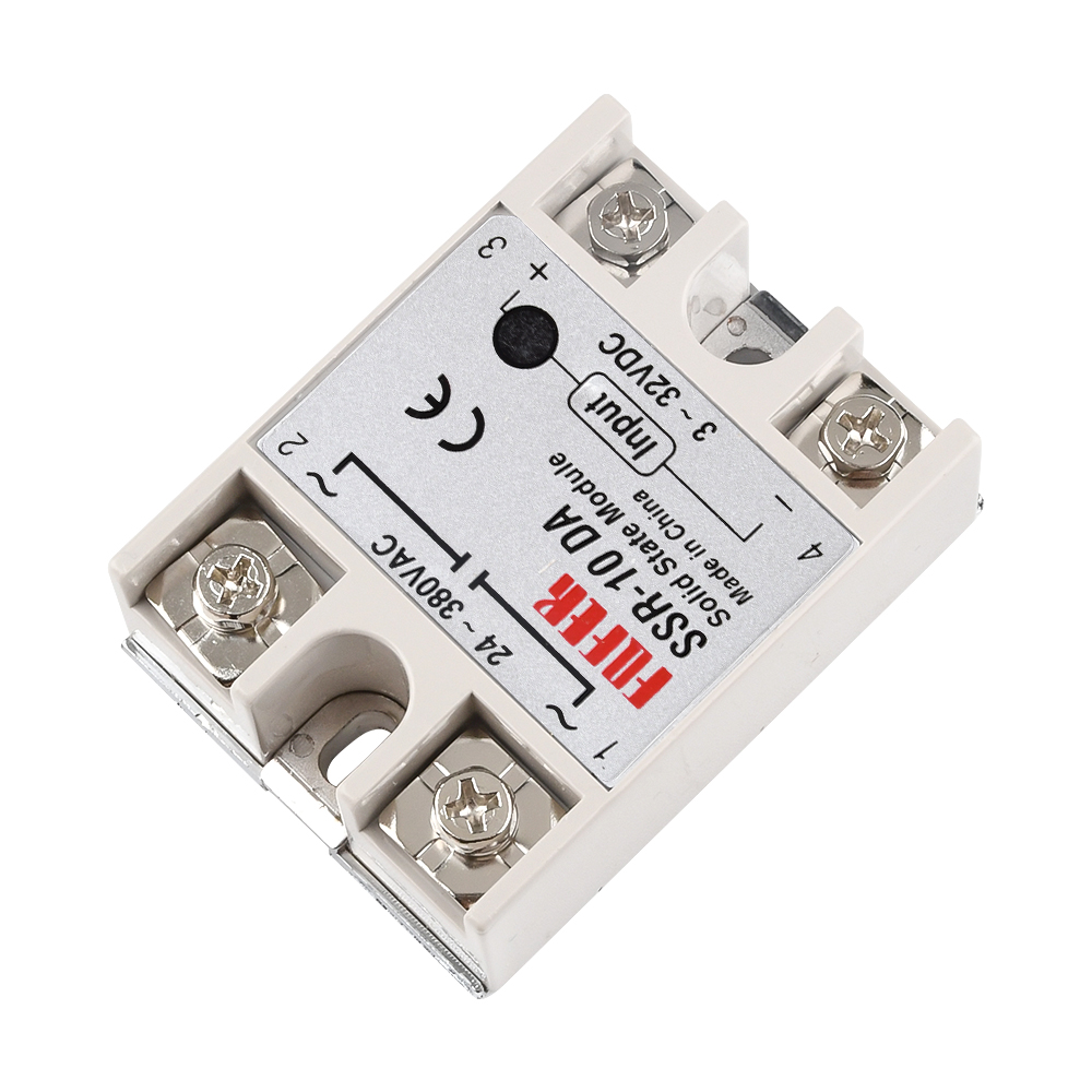 【100% Original】diymore DC-AC Solid State Relay SSR-10DA 10A 3-32V DC to AC 24-380V SSR Relay Switch
