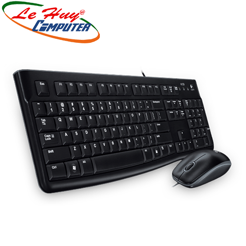 Bộ Bàn Phím Và Chuột Có Dây Logitech Mk120 Đen - Hàng Chính Hãng