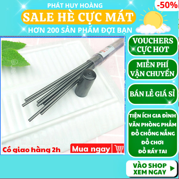 20 ruột ngòi bút chì bấm 2B ngòi to 2.0 cực tốt giá rẻ, ruột bút chì kim bấm văn phòng phẩm, ngòi viết bút chì bấm 2b, ngòi chì kim bấm 2mm giá rẻ, ruột viết chì bấm to vẽ cực đẹp, đồ dùng học tập, Phát Huy Hoàng