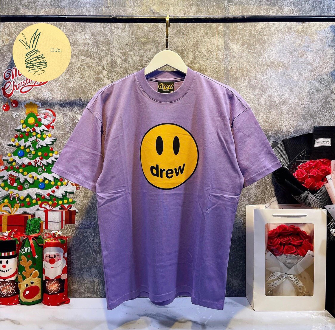 (HOT) áo thun DREW HOT TREND chất vải 100%cotton mềm mịn,dễ phối đồ