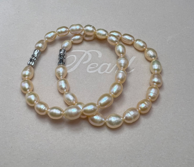 ( HÀNG GIA CÔNG) Chuỗi tay ngọc trai nuôi phú quốc 7 ly giọt nước màu vàng gold, hàng bao đẹp.