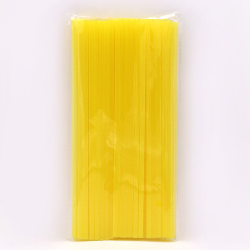 100pcs Disposable Plastic Straws Multiple Color Straws 19CM