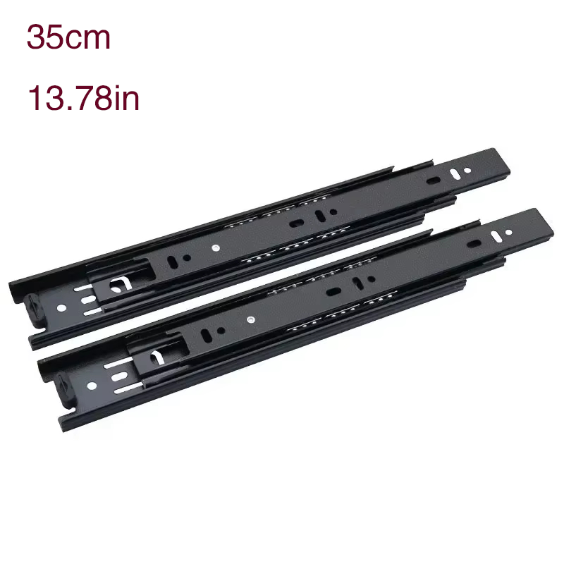 Drawer Black Cold Rolling Steel 3-Way Drawers Slide Three Section ...