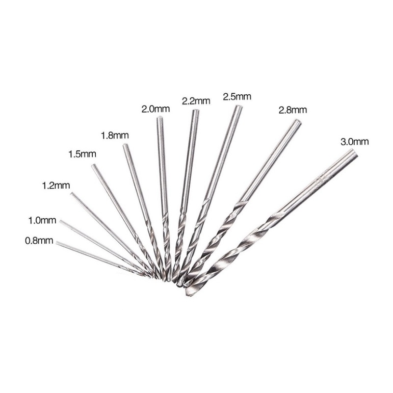 Bộ 10 mũi khoan mini HSS nhiều kích cỡ
