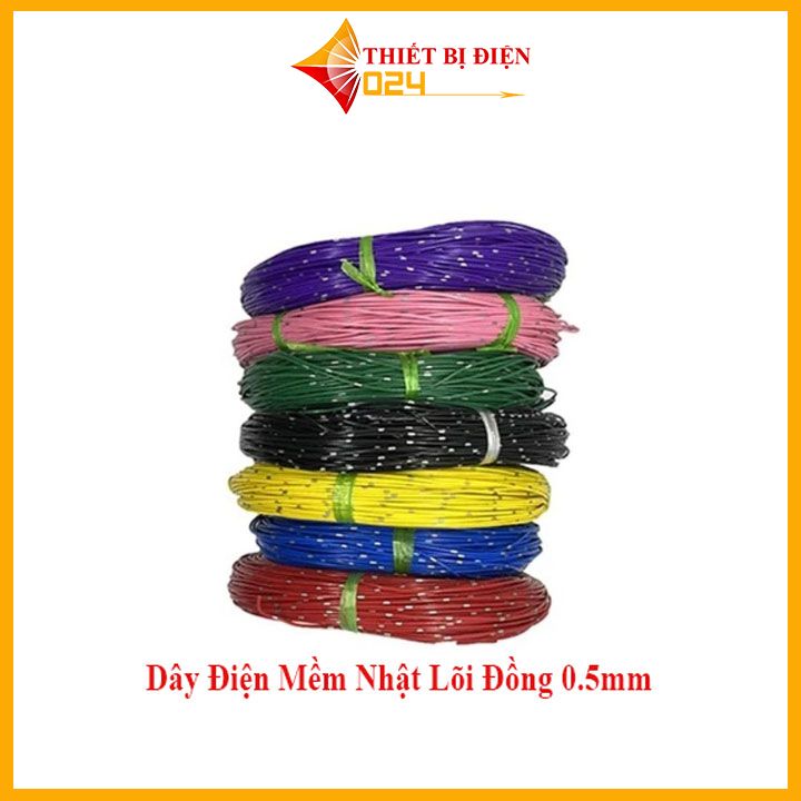 Dây điện Nhật xịn 0,5 mm 1mm ly 100 mét (cao cấp)