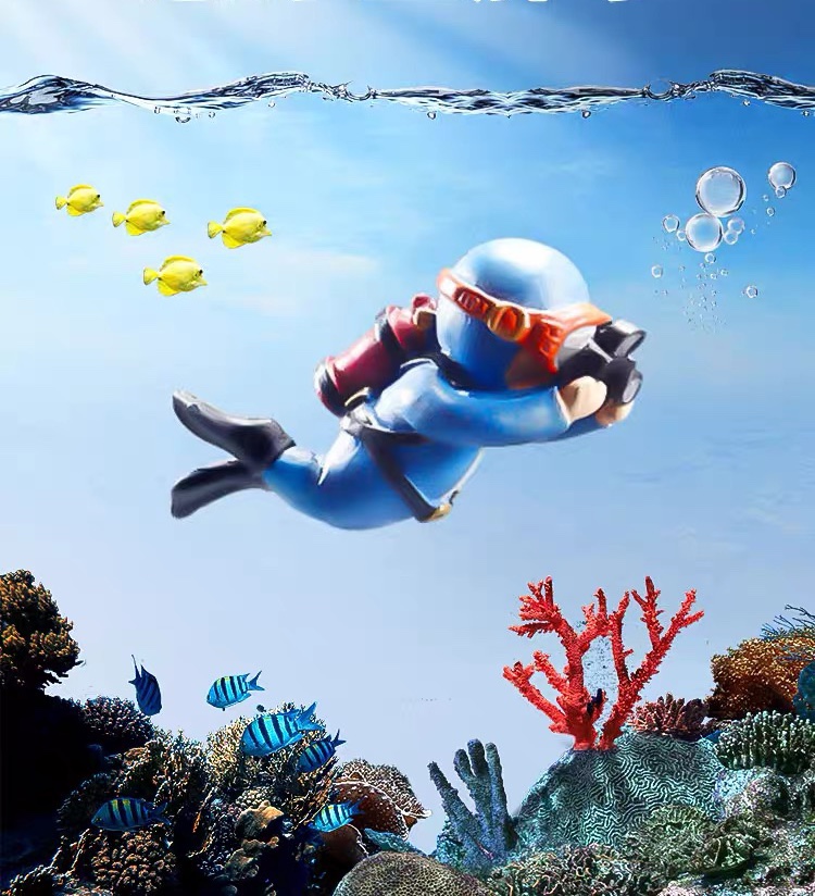 Diver Aquarium Decoration