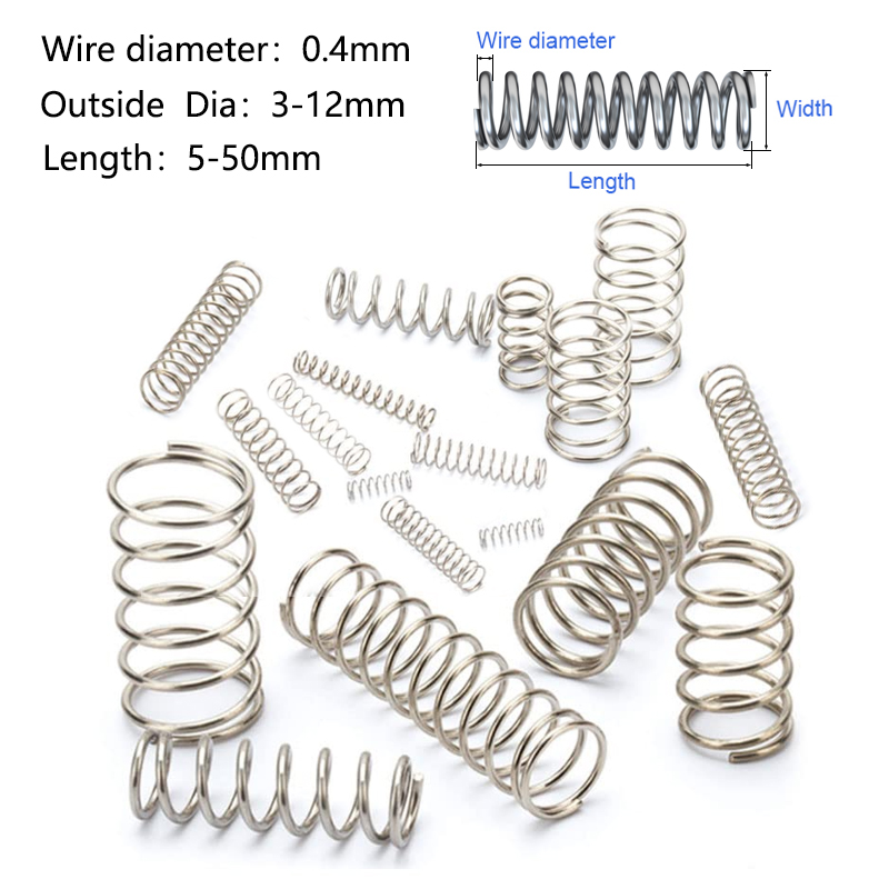 10pcs%20304%20Stainles%20Steel%20Spring%20Wire%20Diameter%200.4mm%20Compress%20Pressure%20Spring%20Rotor%20Return%20Buffer%20Cylidrical%20Coil%20Od%203mm~12mm%20-%20Image%204