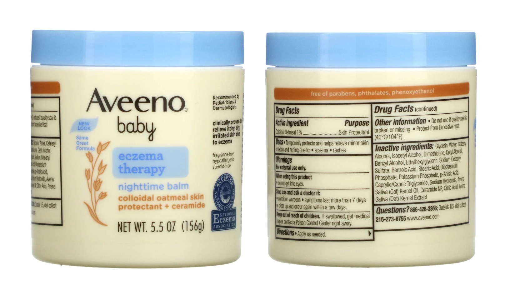 [PREORDER] ECZEMA THERAPY NIGHTTIME BALM FRAGRANCE FREE 156G BY AVEENO BABY OATMEAL SKIN