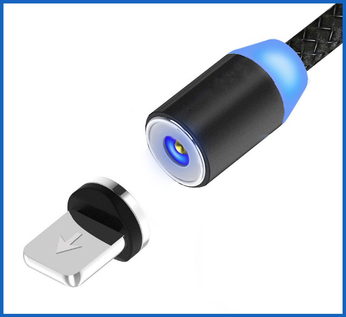 [Full Set 3 đầu sạc] Cáp sạc từ nam châm 3 đầu iPhone, Micro USB và TYPE-C 360 độ Dây Dù Siêu Bền