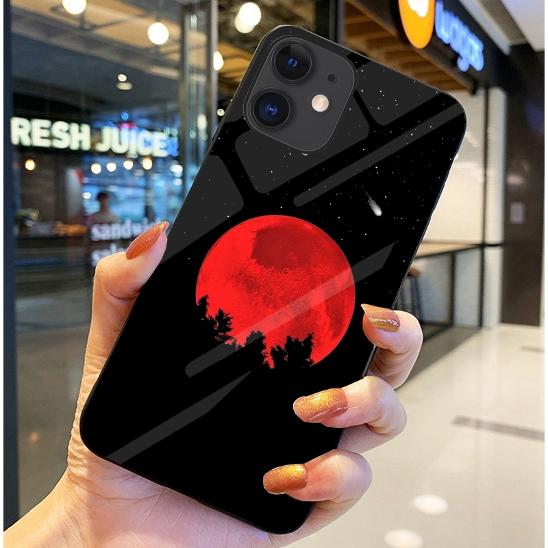 Ốp lưng iphone 11, 11 pro, 11 pro max lưng kính bóng, thiết kế thời trang