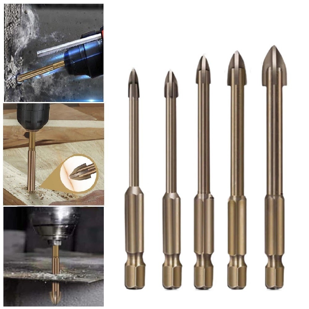 Hometool Efficient Universal Drilling Tool Multifunctional Cross Alloy Drill Bit 3-12mm For Electric Drill