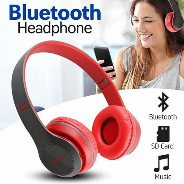 P47 Wireless Bluetooth Headphones with Built-in Mic - Foldable, Noise Cancellation, Compatible with Android Devices and PC