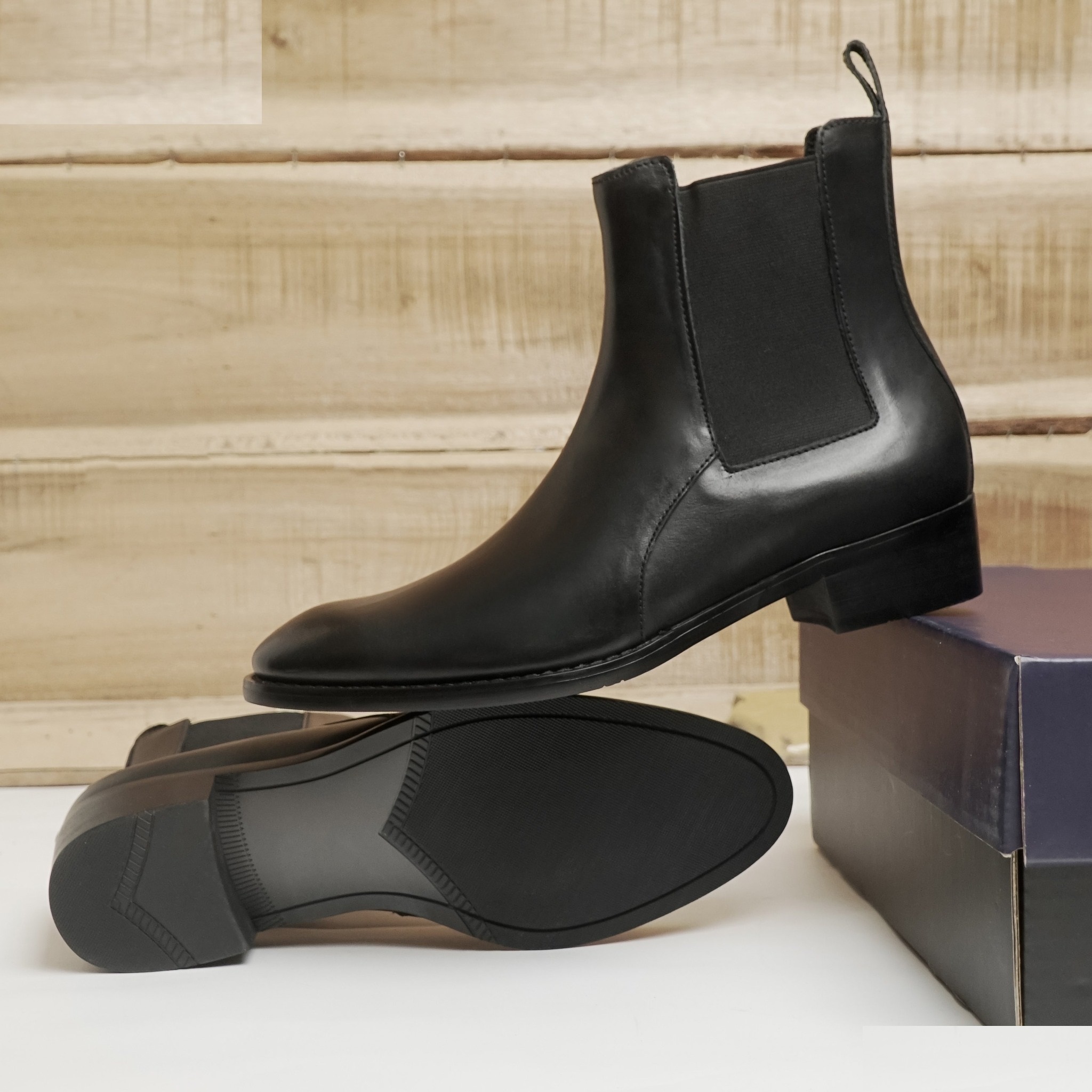 Giày Chelsea boots Nam Tăng Cao Bí Mật Giầy Chelsea Boots Nam Mẫu Mới