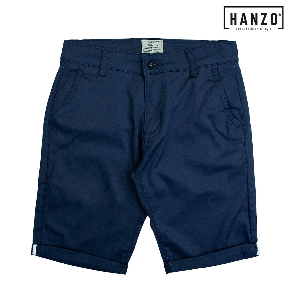 HANZO Men Short Pant Slim Fit Cotton Short Pant Casual Short Pant
