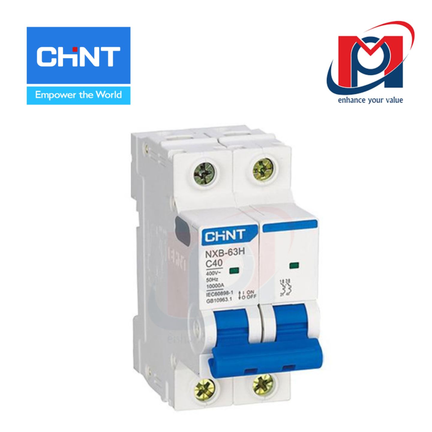 Áp tô mát nxb-63 2p c25 6ka - chint - 814094