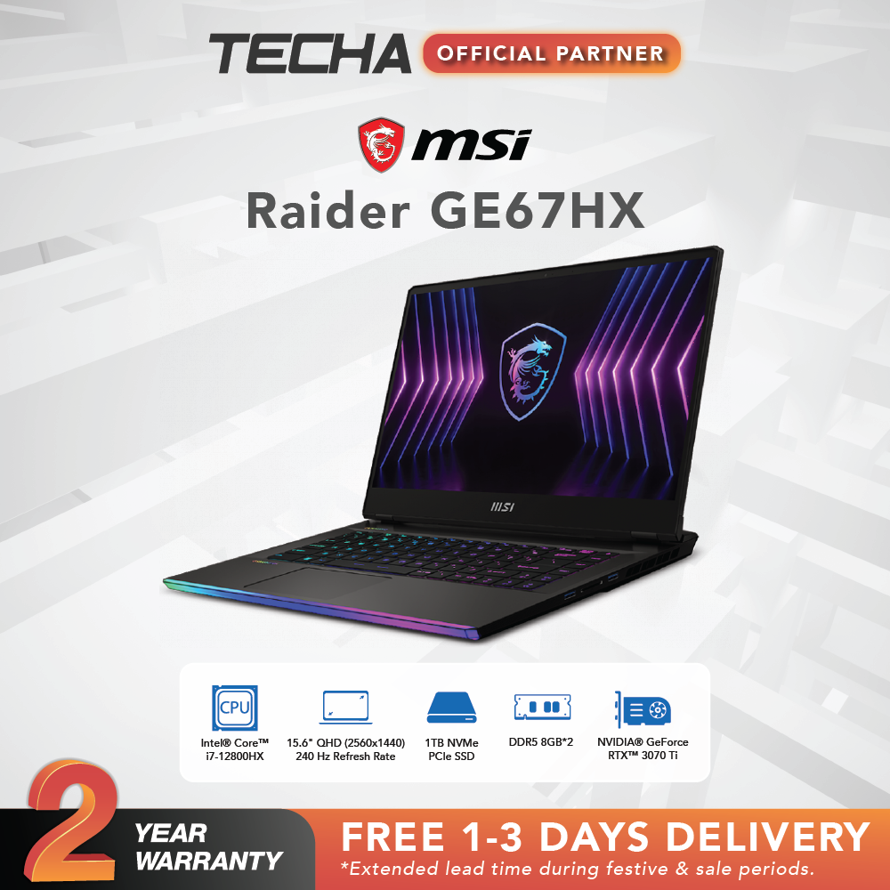 Core I7 Msi Raider Rtx 3070 MSI Raider GE67Hx OLED QHD 240Hz