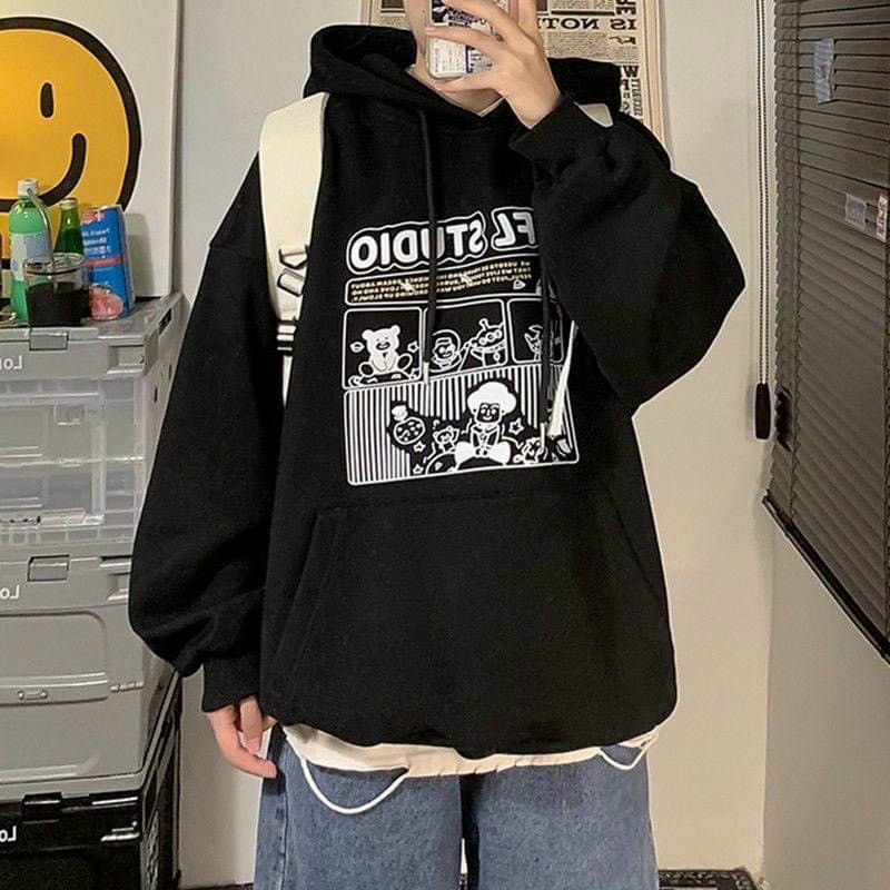 Áo Hoodie Nam Nữ Kiểu Chui Đầu Phối Hình Thời Trang, Vải Nỉ Pe Cao Cấp Mẫu Hot Trẻ Trung