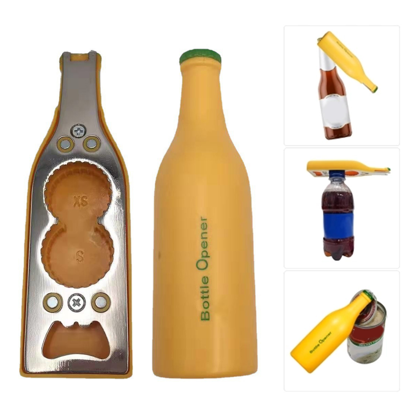 Lid Tool for Beer Bottles Premium Stainless Steel Multifunctional Beer Bottle Opener Easy Manual Lid Opening Tool for Glass Bottles Soda Cans and More Kitchen Must-have Fast Shipping