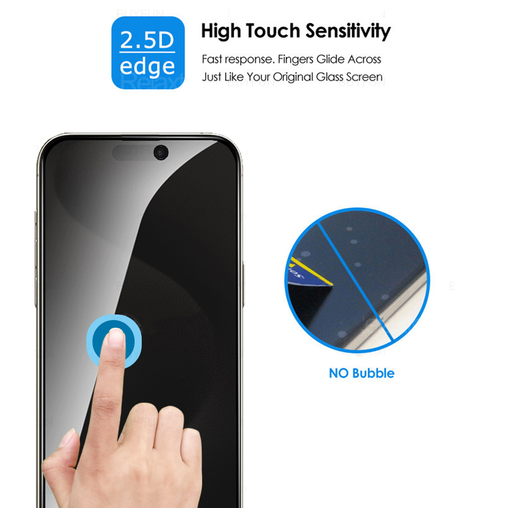 2in1 Privacy Tempered Glass For iPhone 15 Pro Max Camera Lens Protector iPhone 15 Plus iPhone 15 Pro iPhone 15 15Pro 15Plus 15ProMax Anti-Peep Glass