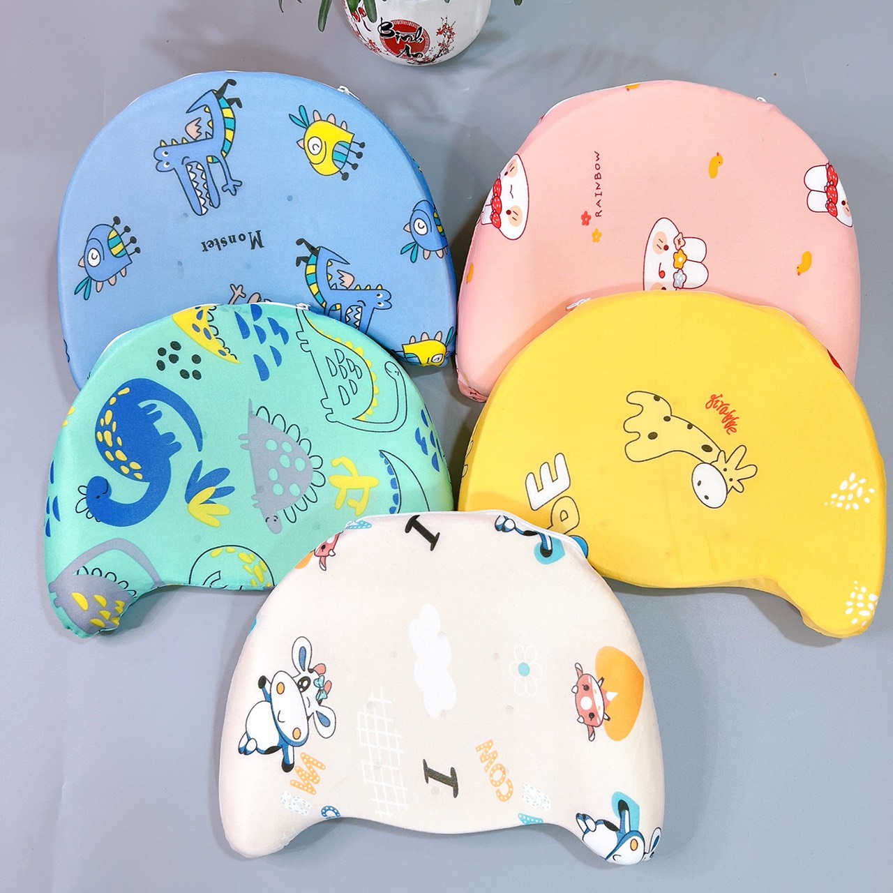 Gối cao su non chống méo đầu cho bé nhỏ 20x30cm, Hình bán cầu