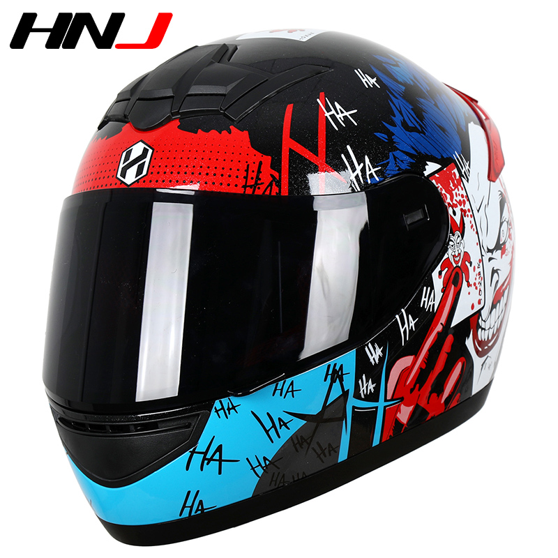 HNJ 902PRO mens Motorcycle helmets full face Black single Visor helmet with  womens