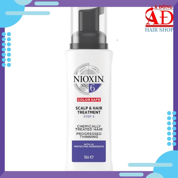 Bộ dầu gội xả chống rụng cho tóc đã qua hoá chất uốn duỗi nhuộm Nioxin 6 Chemically Treated Hair USA