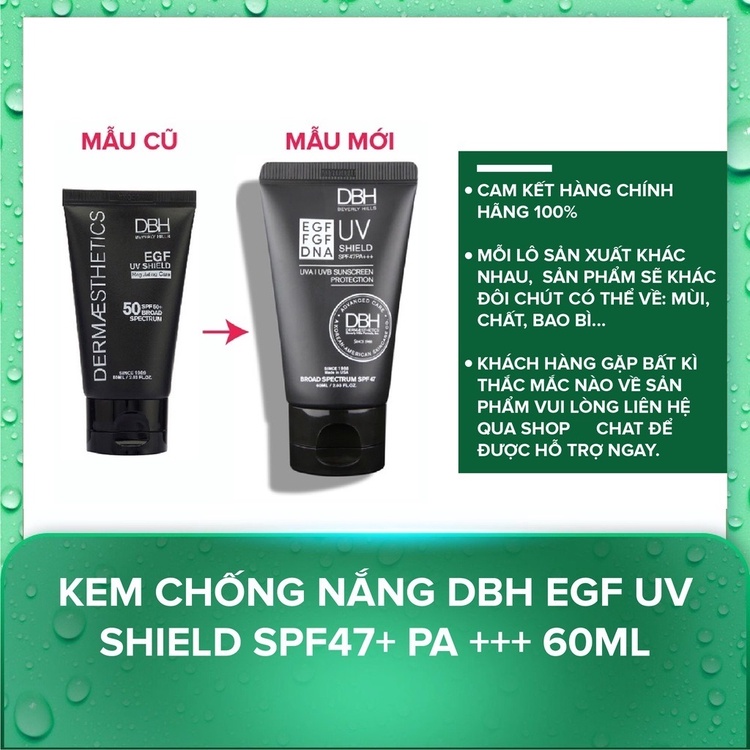 Kem chống nắng DBH 60ml Sunscreen Protection UV Shield SPF47 PA +++