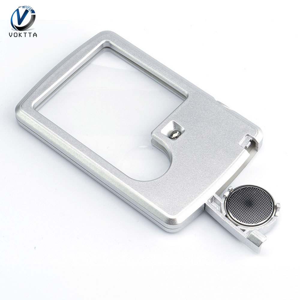 VOKTTA 6X 3X LED Magnifying Glass with Light Kids Jewelry Science 3X Magnifier Magnifying Glasses with Light Silver