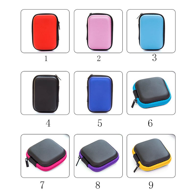 IELGY Professional solid color earphone box bag, earphone special bag. 