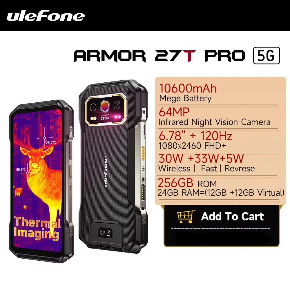 Official shop】Ulefone Armor 27T Pro 5G Thermal Imaging Rugged