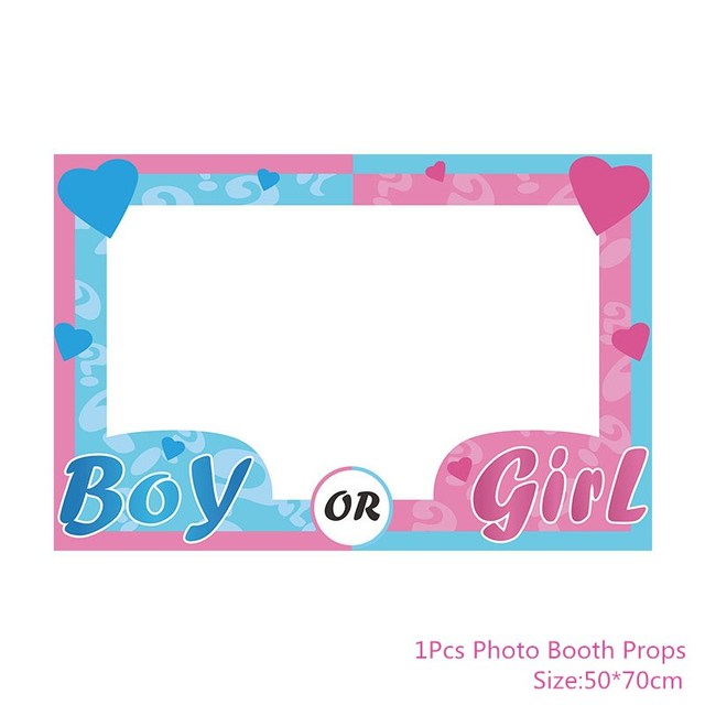Chicinlife%20Boy%20Or%20Girl%20Photo%20Booth%20Frame%20Prop%20Birthday%20Party%20Baby%20Shower%20Photobooth%20Props%20Gender%20Reveal%20Decoration%20-%20Image%202