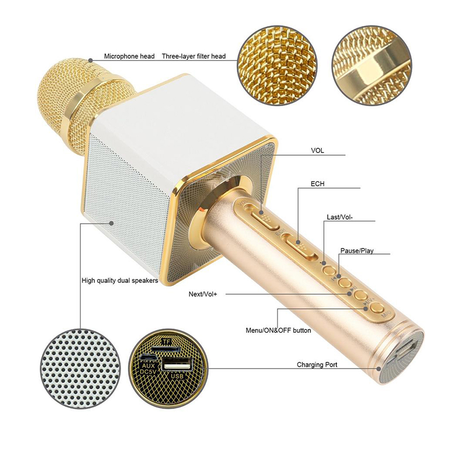 Micro Bluetooth Karaoke SD-08 - BẢO HÀNH 12 THÁNG