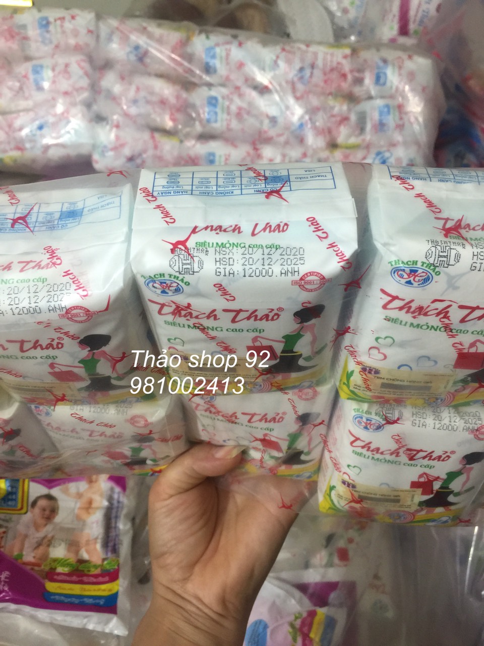 Băng vệ sinh thạch thảo 10 gói có cánh-24cm(che tên)