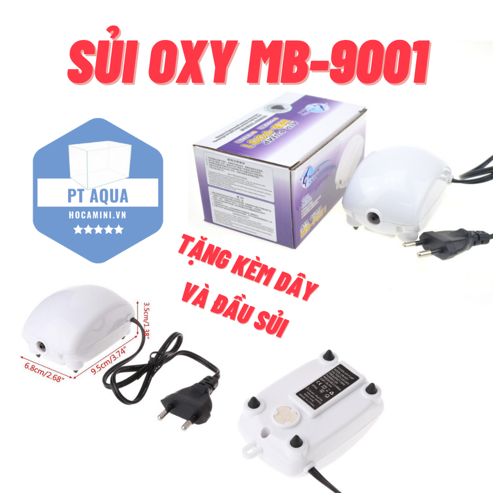 [Hoàn Tiền 10%] Máy sủi Oxi MB-9001 cho hồ cá, hồ thủy sinh
