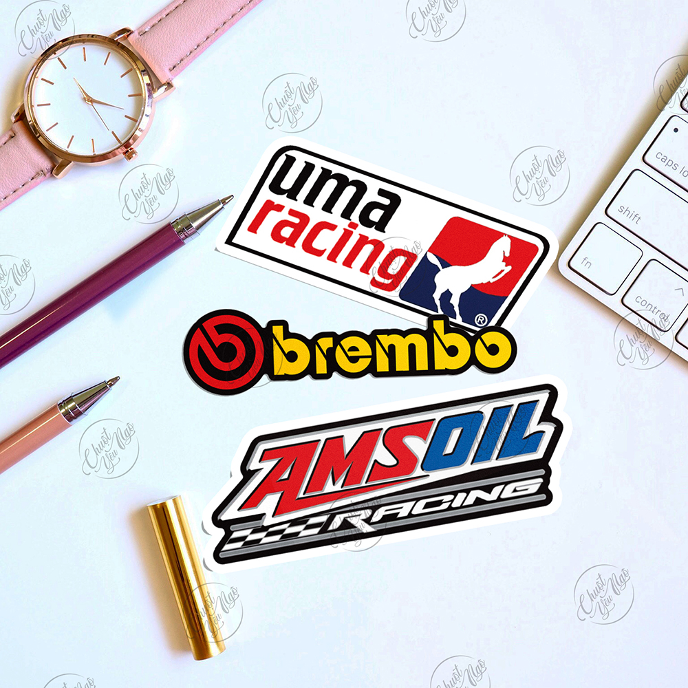 Combo 20 logo tem xe decal trang trí xe máy