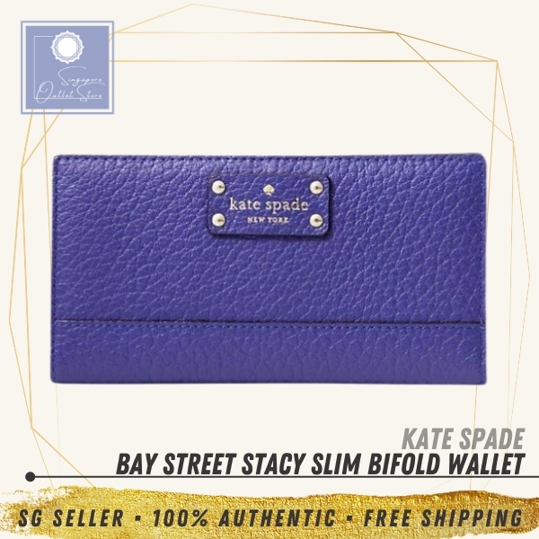 SG SELLER] Kate Spade KS Womens Eva Stacy Large Slim Bifold Leather Wallet  (Multi Colors Available) | Lazada Singapore