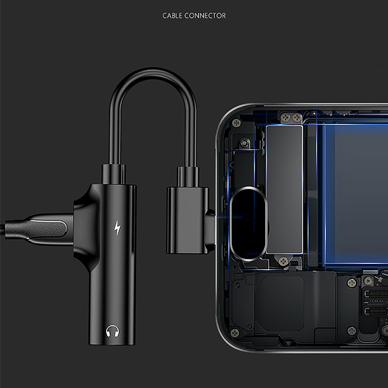 USB C DAC Adapter 2 In 1 Type C To 3.5 Earphone Adapter Audio Type-c To ...