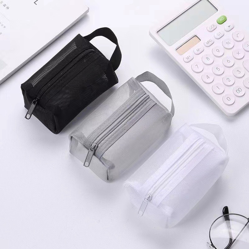 Mesh Storage Bag Portable Cosmetic Bag Key Organizer Bag Mesh Pouch