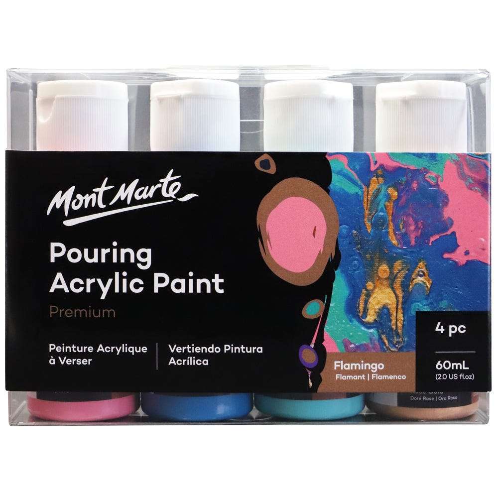 Mont Marte Pouring Acrylic 60ml-Flamingo.