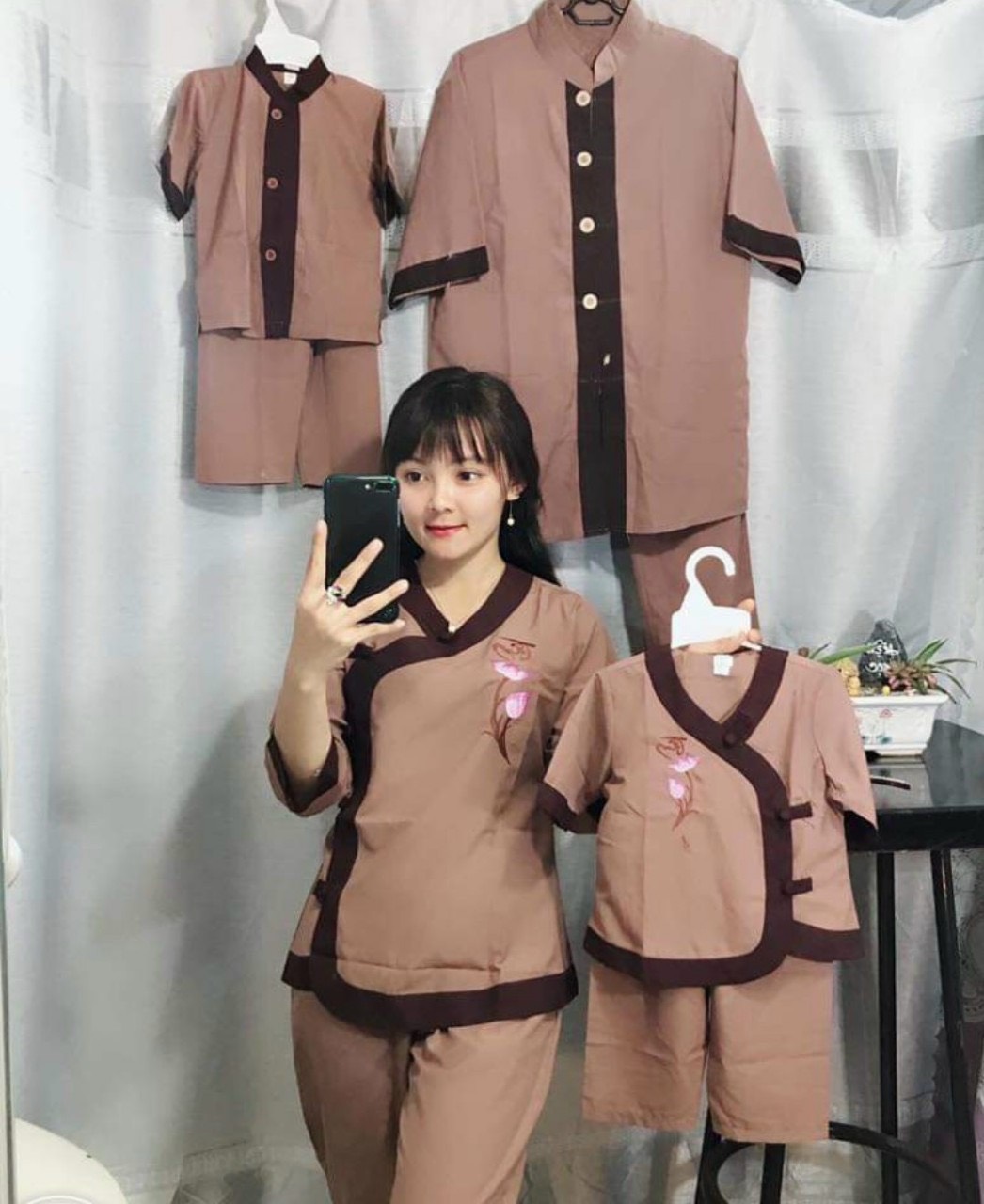 ĐỒ LAM CHO BÉ GÁI,ÁO LAM ÁO TRÀNG