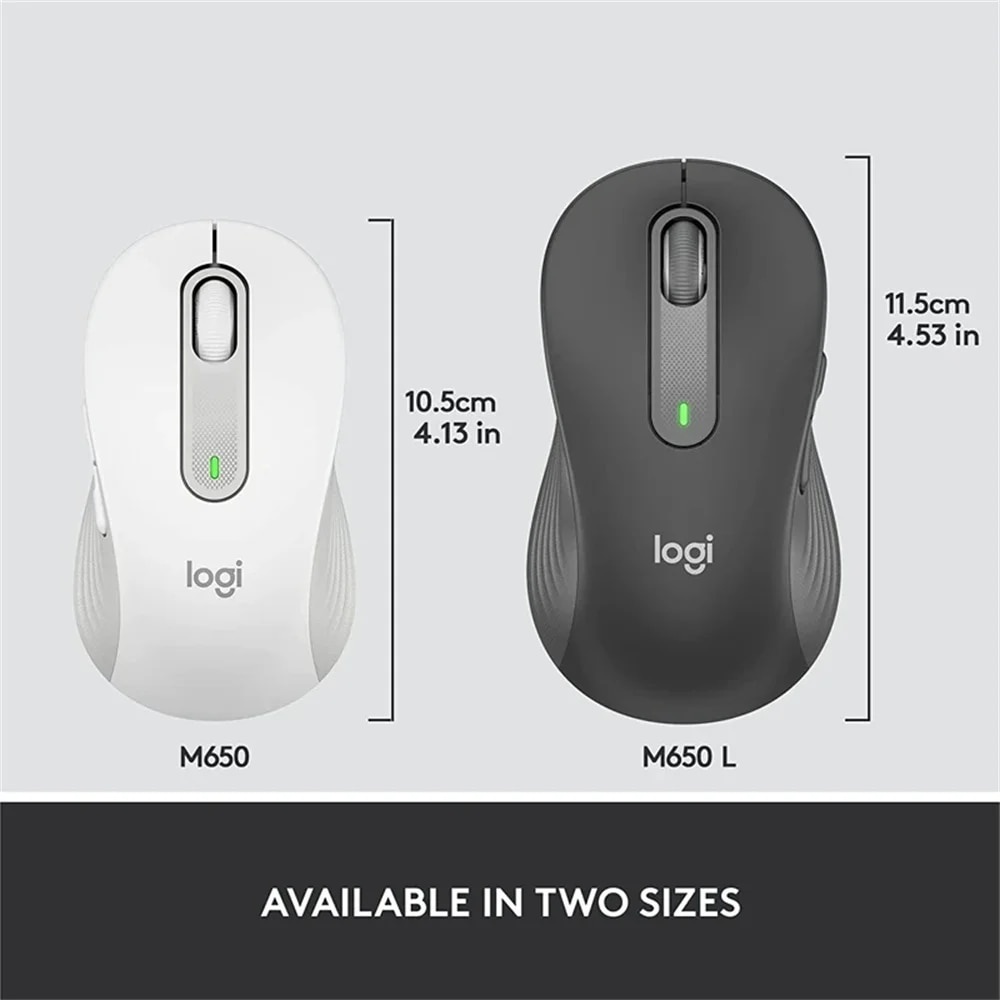 【100% Original】Logitech M650L wireless mouse Wireless Bluetooth Office Mouse Support multi