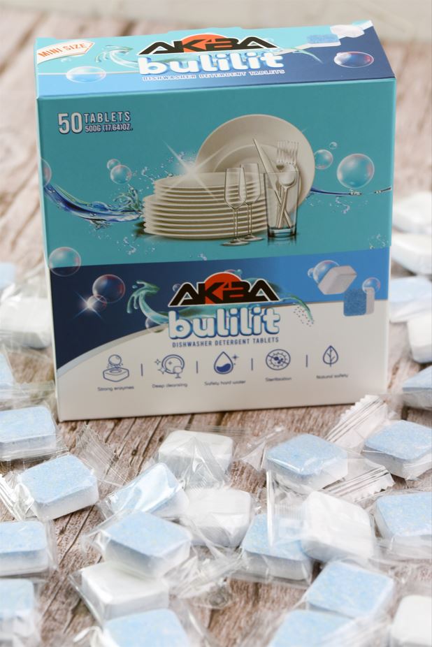 Akiba Bulilit 50pcs Dishwasher Detergent Tablet 10g/pc For Small Dishwashers QuickDissolving