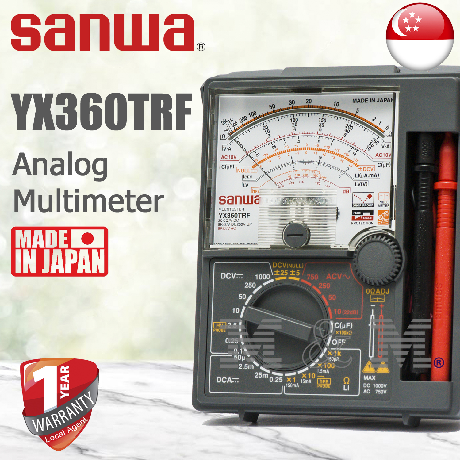 Sanwa YX360TRF Analog Multimeter AC/DC Voltmeter | Lazada Singapore