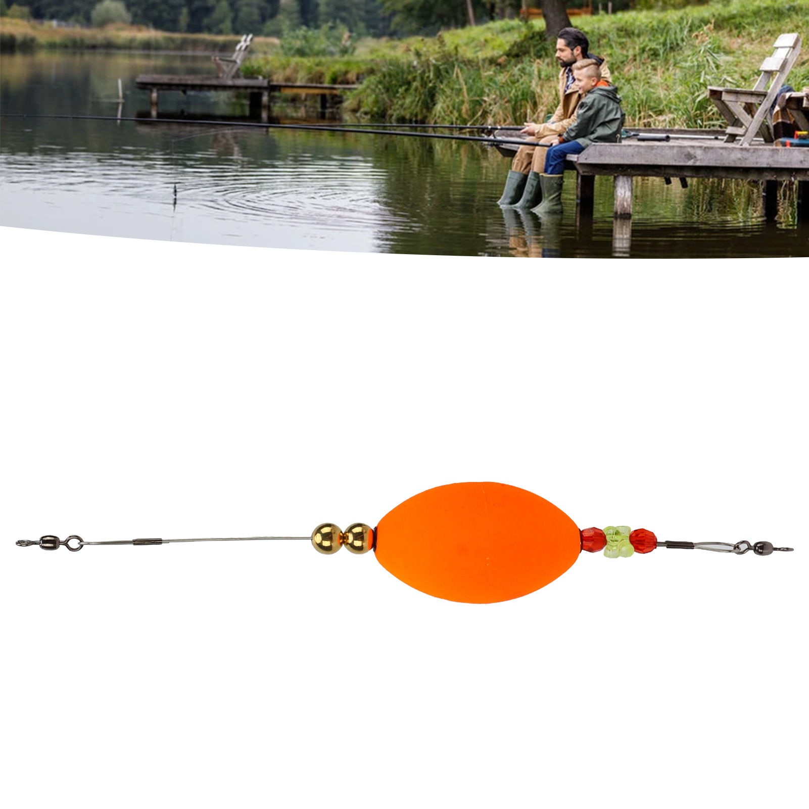 ENSUO] Red Fish Cork Float Fishing Tackle High Sensitivity Durable Bobber  Stick For Deepwater