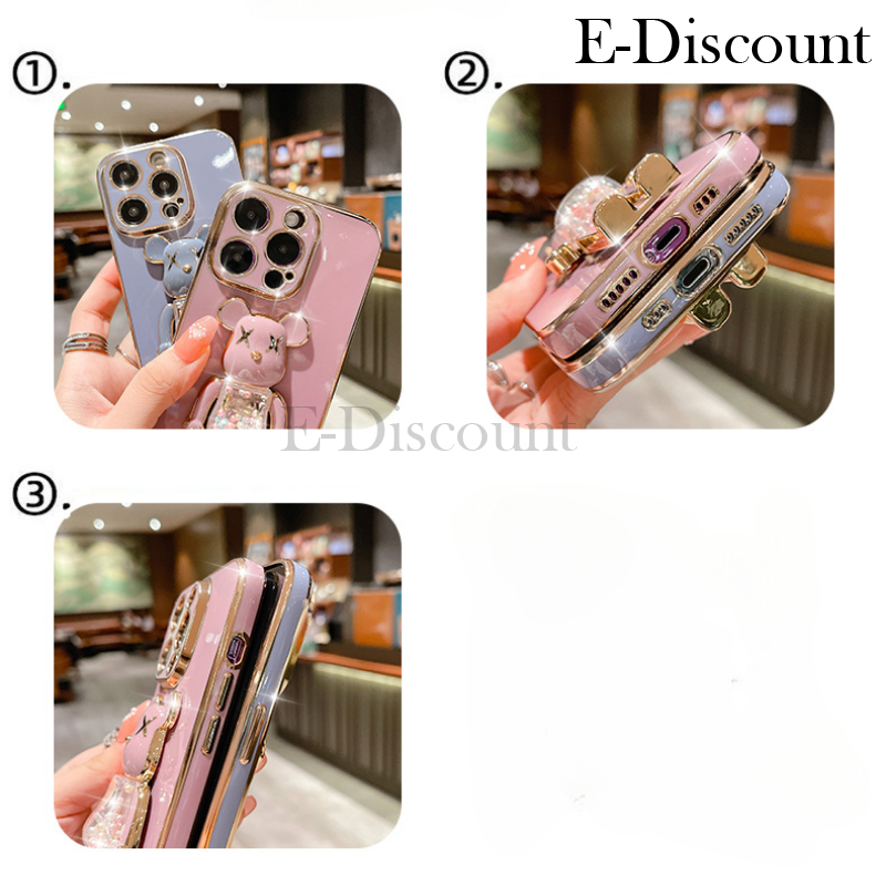 New Phone case Xiaomi Poco C75 Back cover Soft Electroplated Quicksand Hourglass Pellet KWAS Bear silicone shockproof Protector Smooth For Xiaomi Poco C75 case.