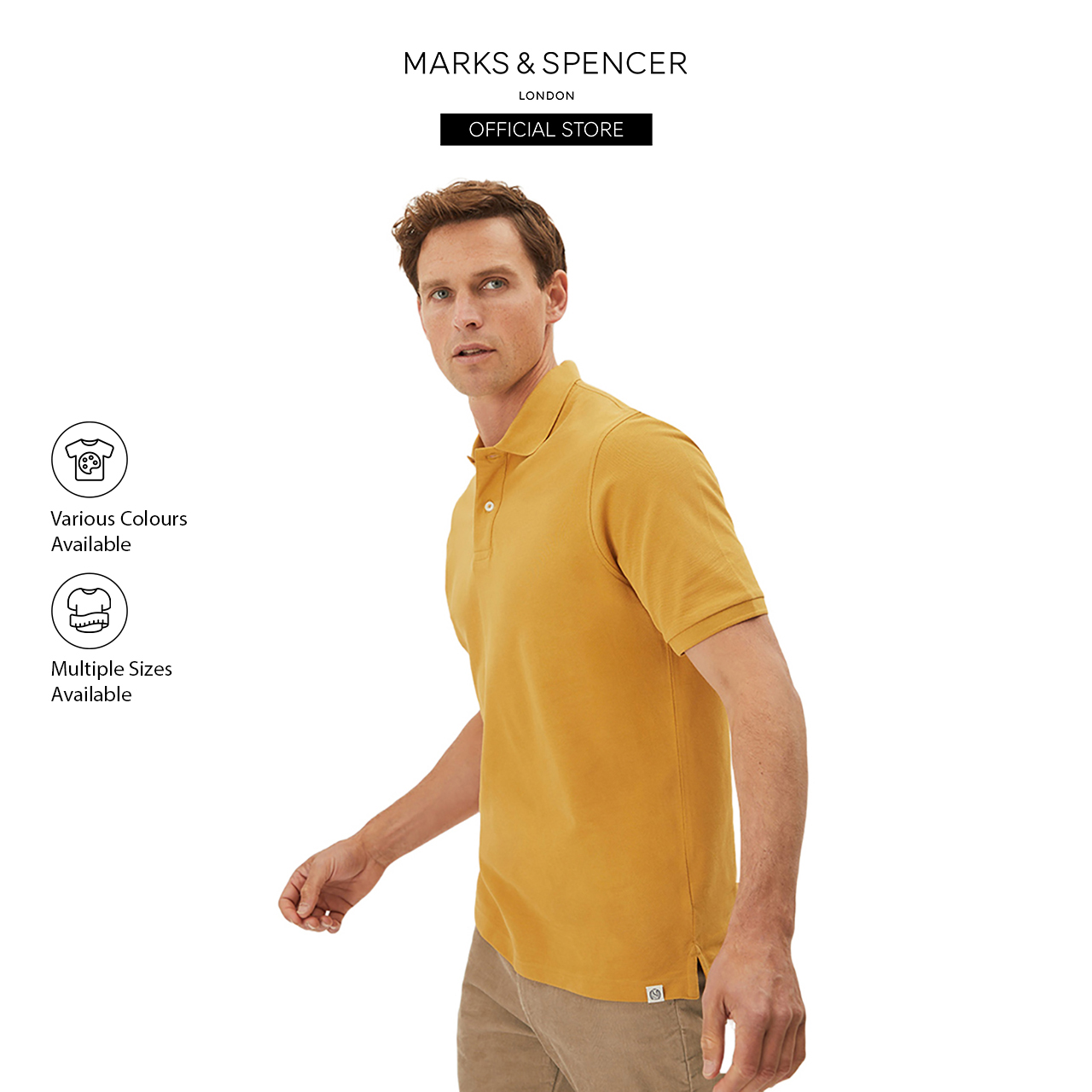 marks and spencer mens yellow shirts
