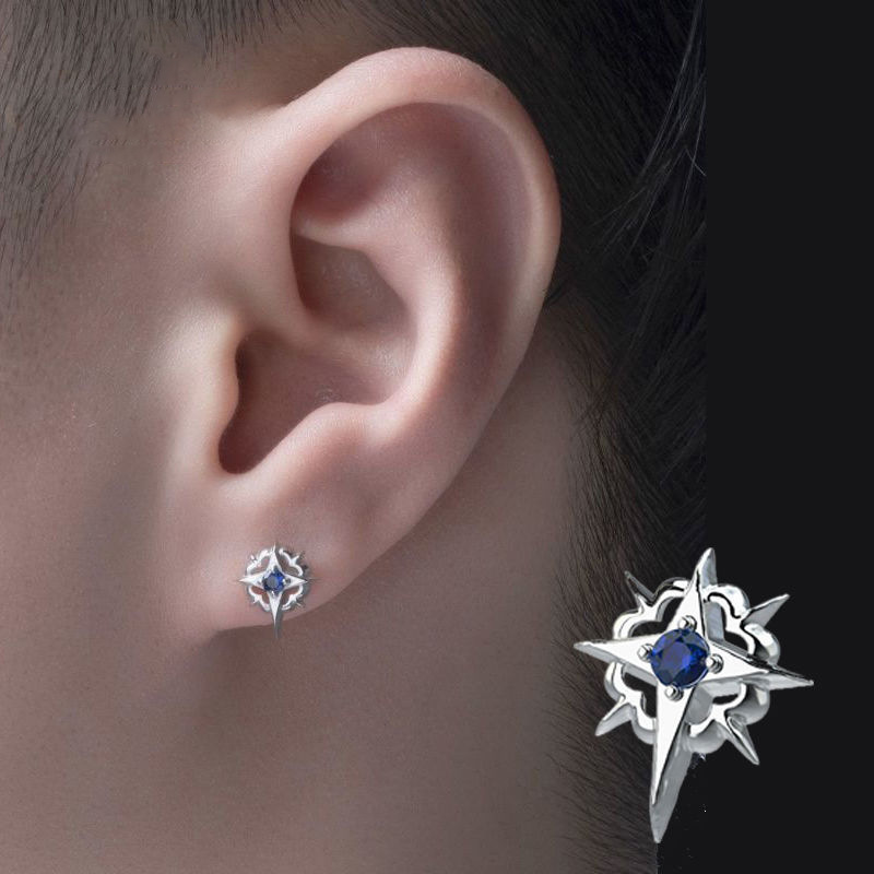 %E3%80%90Cheap%E3%80%91Polaris%20Ear%20Studs%20Trendy%20Men's%20Korean%20Style%20Ear%20Studs%20Simple%20Cross%20Diamond%20Ear%20Studs%20for%20Men%20-%20Image%202