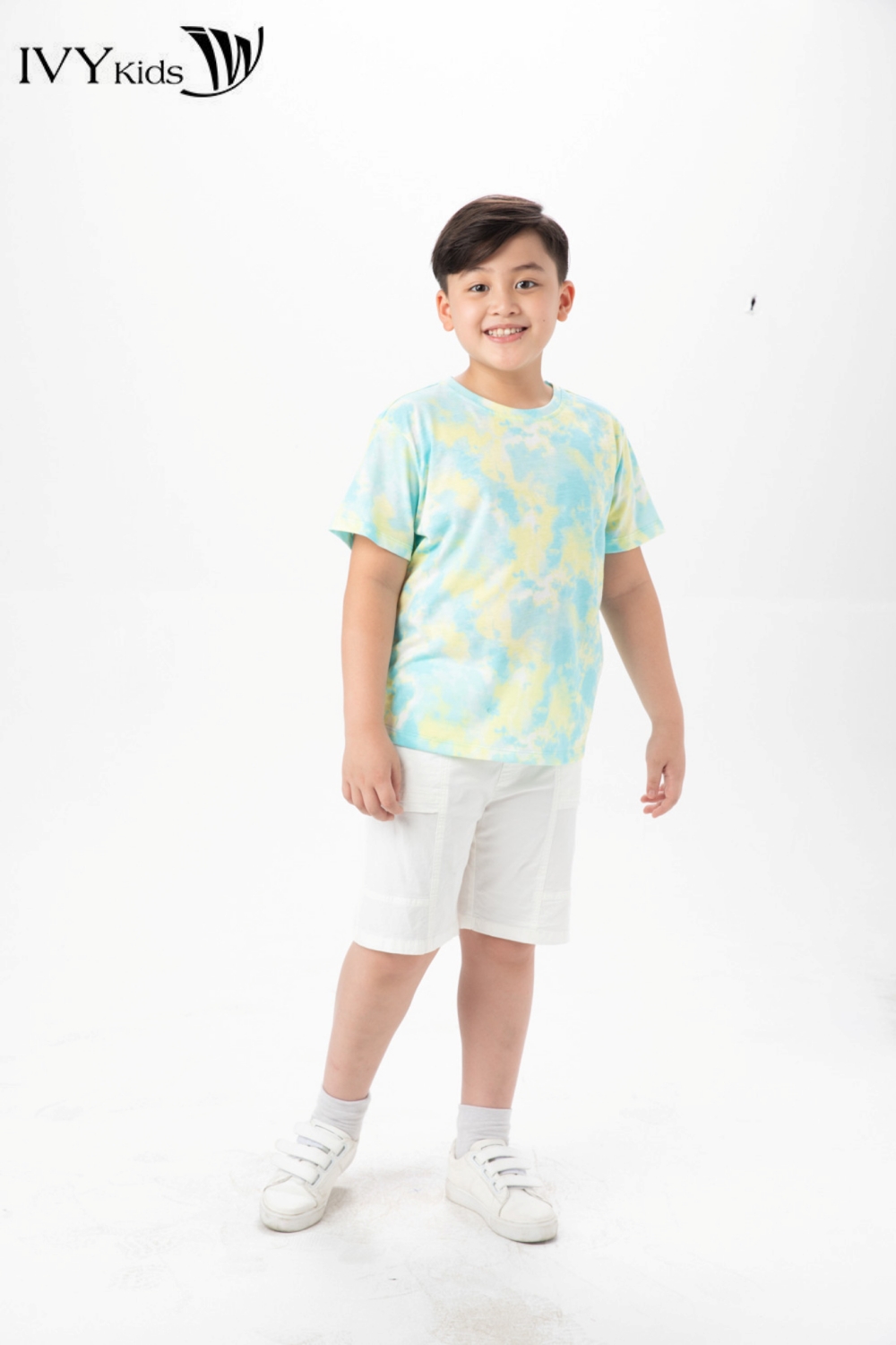 Áo thun phối màu tie dye ivy moda ms 57k1477