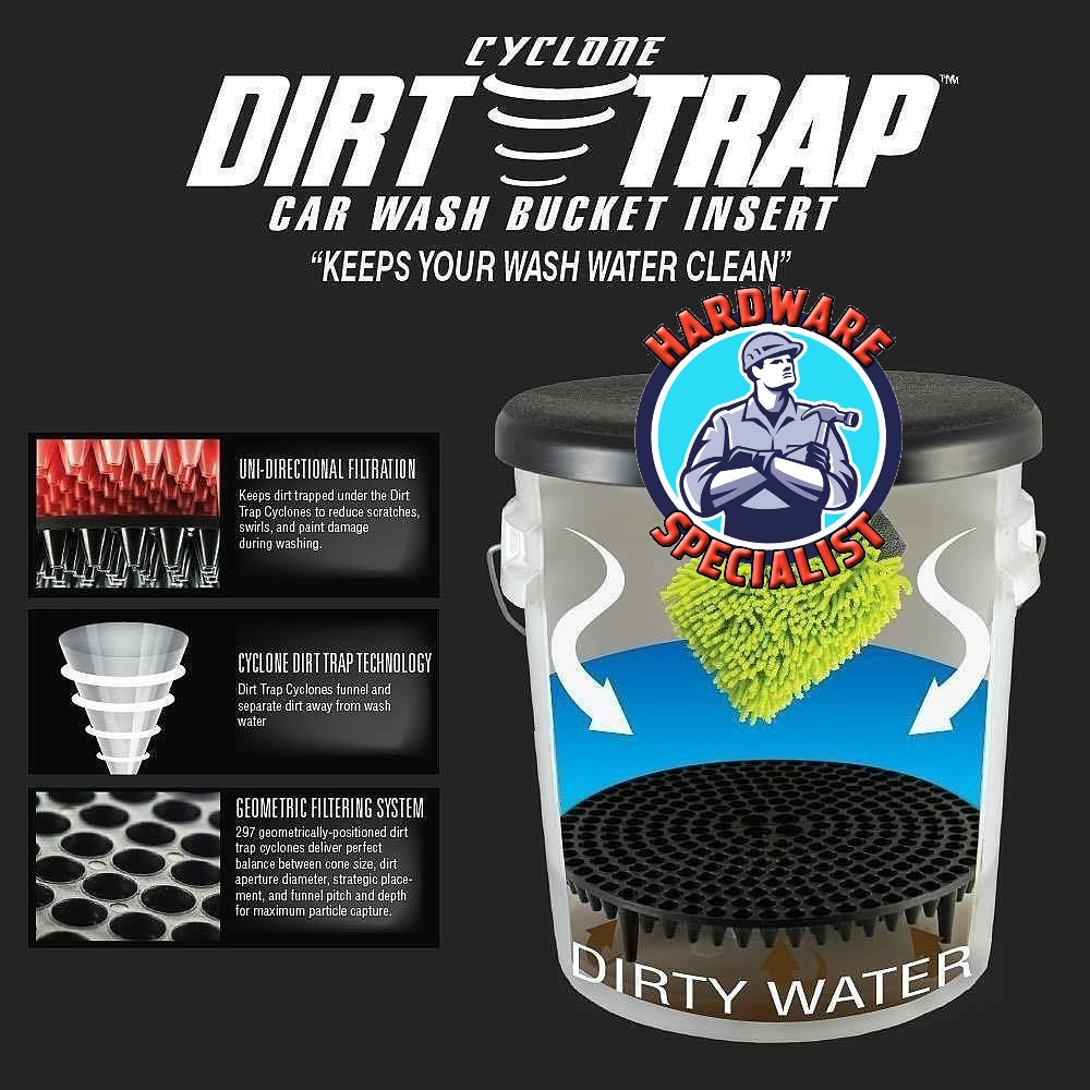 Hardware Specialist Cyclone Dirt Trap / Car Wash Bucket Dirt Trap Insert