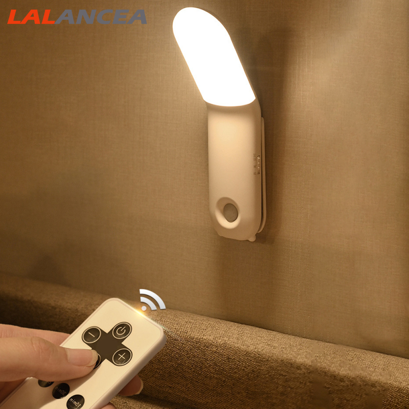 Lalancea [Hàng có sẵn] Đèn cảm biến chuyển động đèn ban đêm cảm biến thông minh LED có điều khiển từ xa để chiếu sáng Tủ hành lang phòng ngủ trong nhà